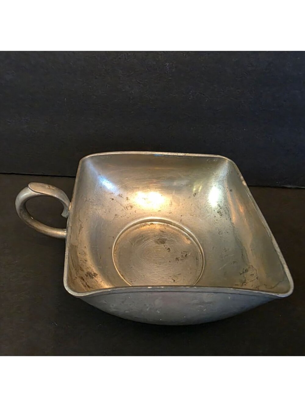 Vintage Royal Holland Pewter Creamer Pitcher With Handle KMD Made In Holland